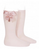Condor Perle Knee High Socks With Bow Rosa 526 (Rose)
